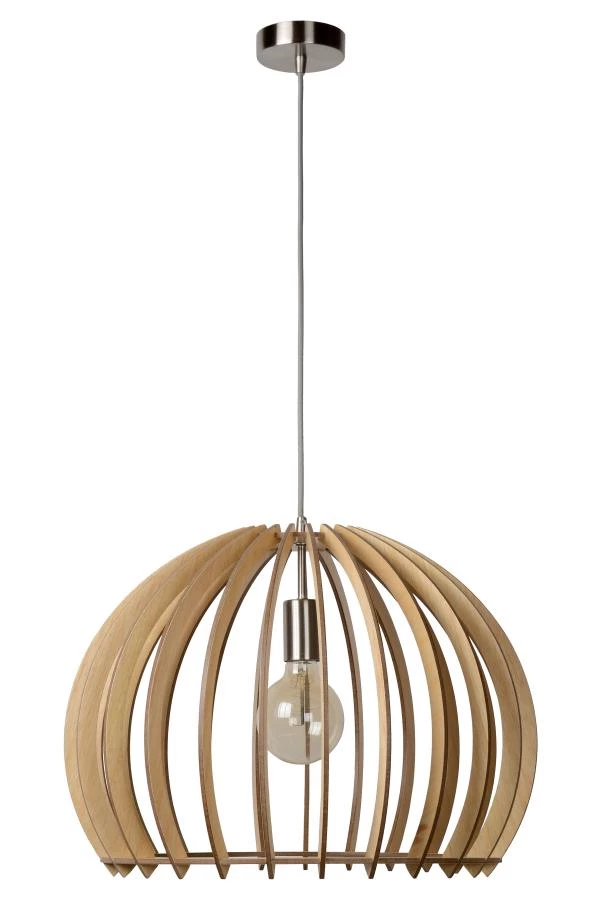Lucide BOUNDE - Hanglamp - Ø 50 cm - 1xE27 - Licht hout - uit